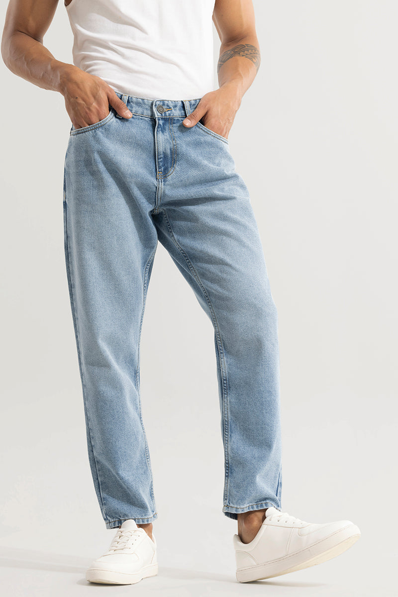 BlackTree Castor Cerulean Blue Baggy Jeans