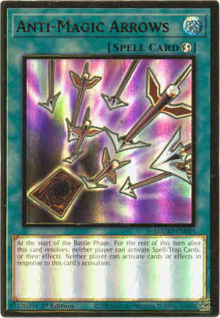 Yu-Gi-Oh! Anti-Magic Arrows - MAGO-EN043 - Premium Gold Rare - 1st Edition