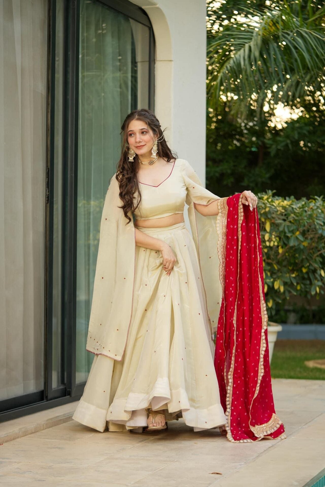 Idaho-o Sagnika pure cosmos lehenga choli set - view 3