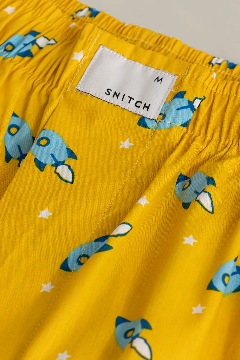 SNITCH Rocket Print Yellow Pyjama - view 2