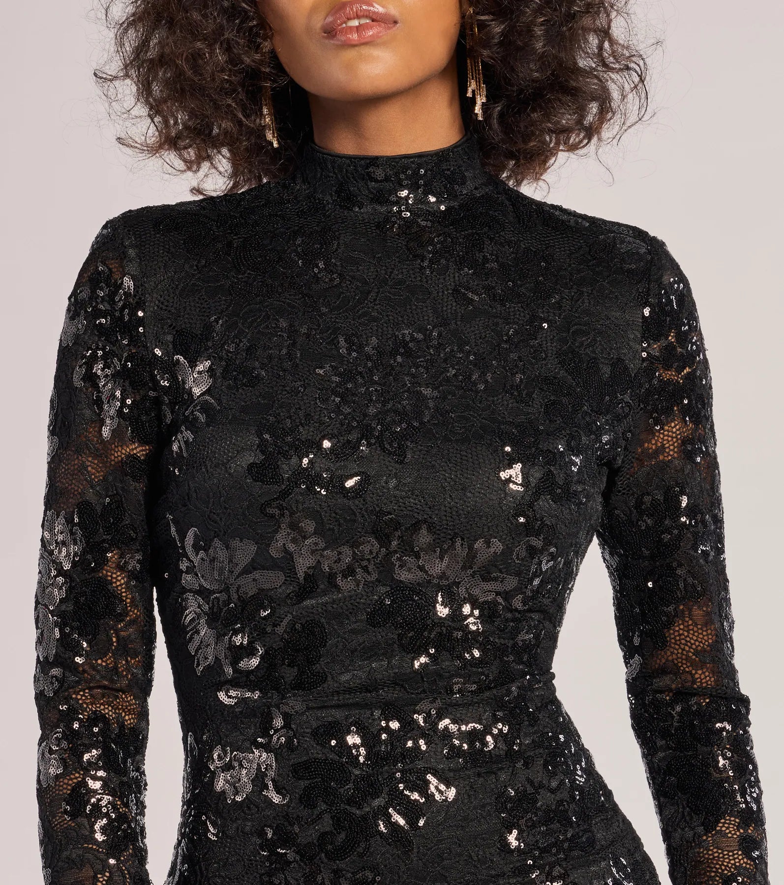 Windsor Colette Open-Back Sequin Lace Mini Dress - view 4