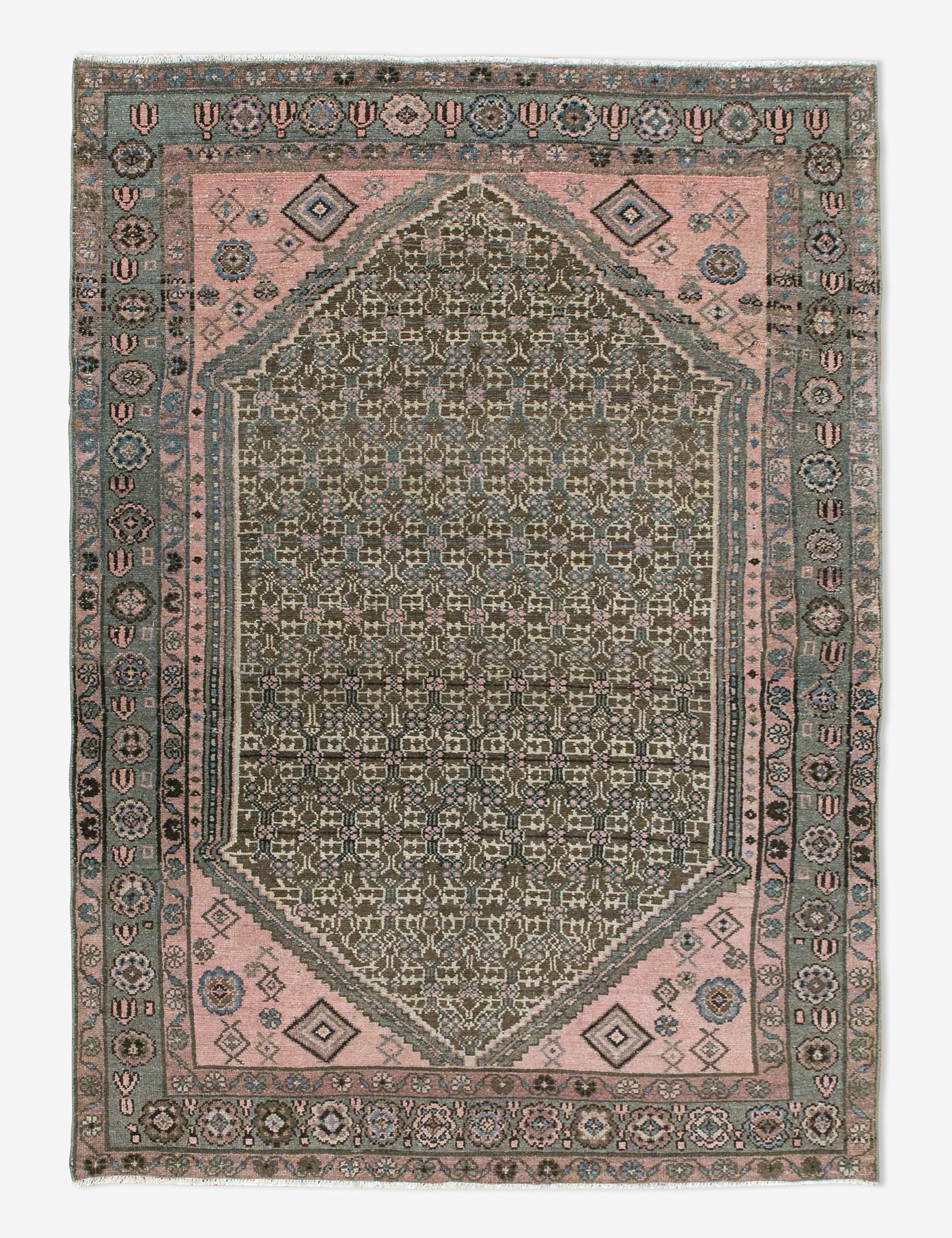 Lulu and Georgia Vintage Turkish Hand-Knotted Wool Rug No. 450, 4'1" x 6'5"