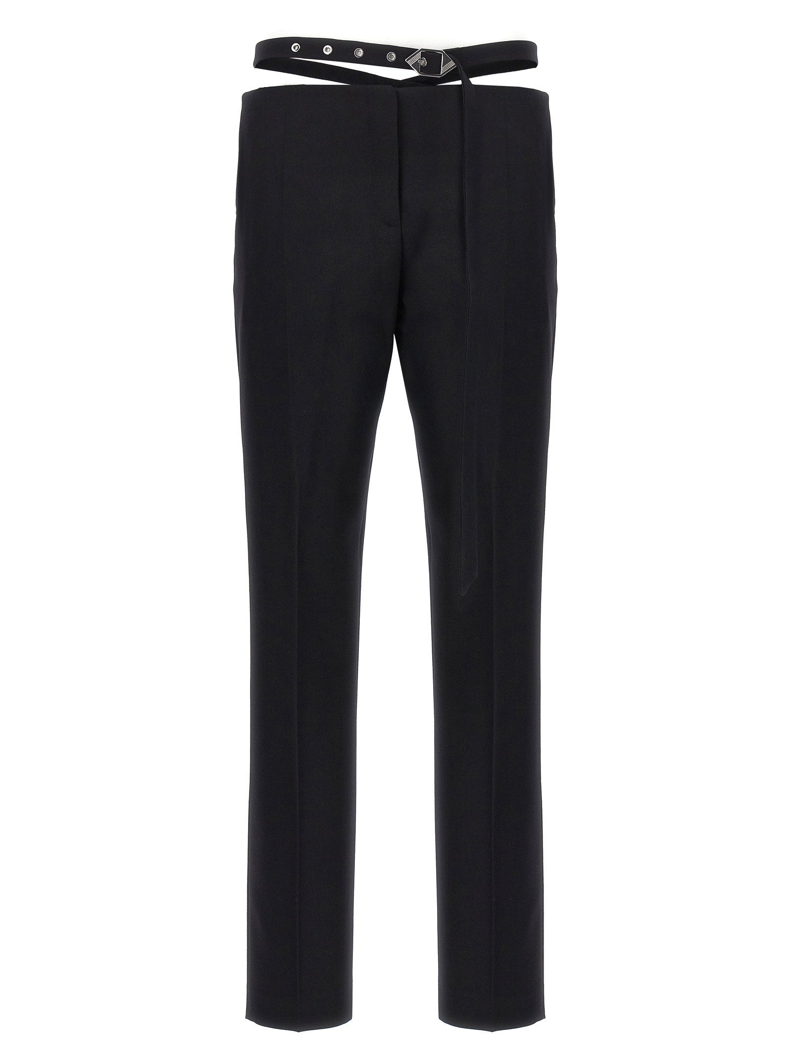 The Attico Belt Detail Trousers – 100% virgin wool