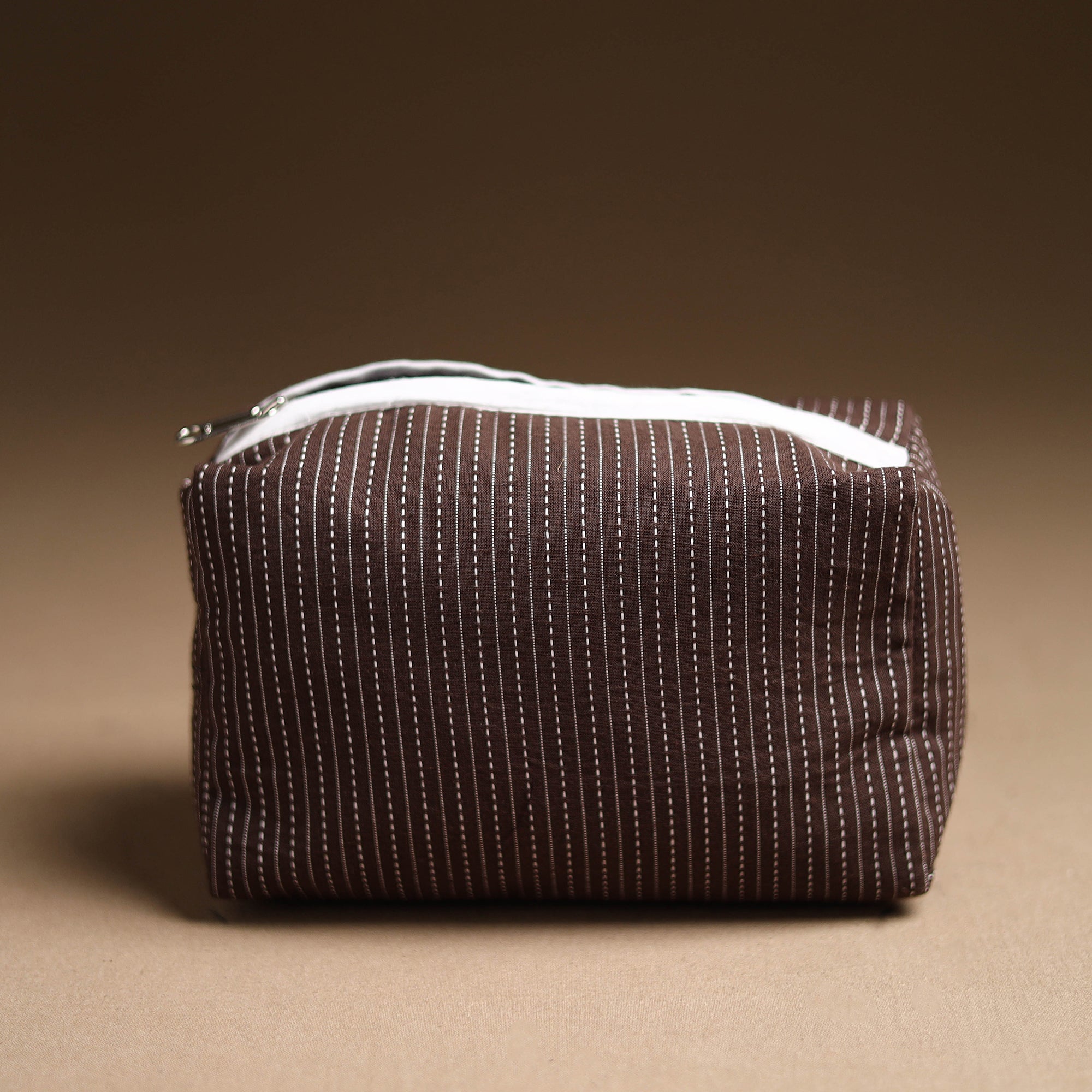 NOORI BAZAR Brown - Handmade Cotton Toiletry Pouch 19