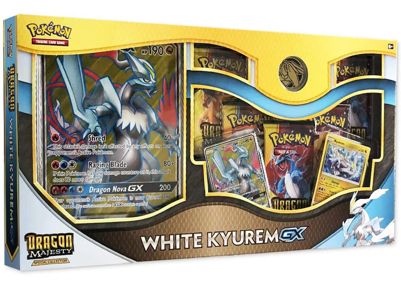 Pokémon 2018 Pokemon TCG Dragon Majesty Special Collections White Kyurem GX