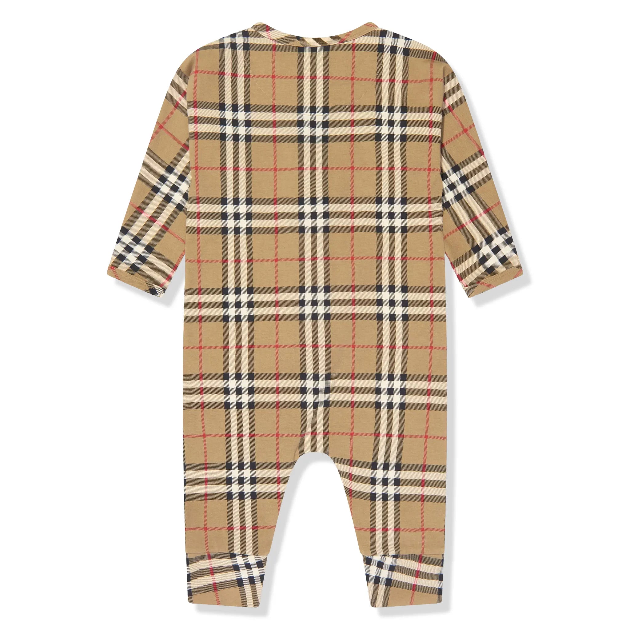 Burberry Baby Claude Archive Check Beige Romper Set - view 2