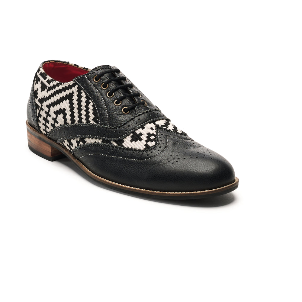 Banjaaran India Texo Brogues Men – Coal - view 5