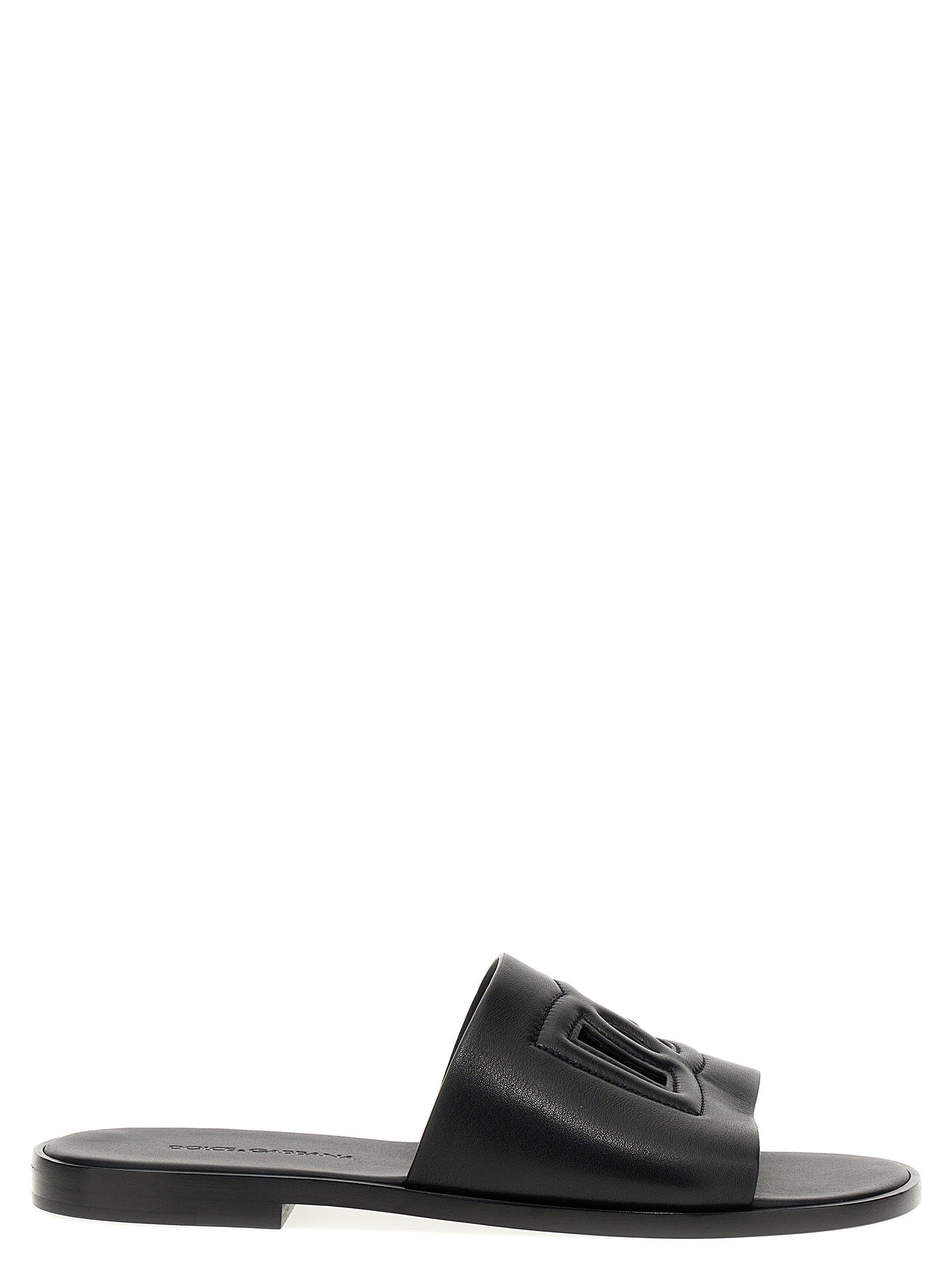 Dolce & Gabbana Logo Slides – 100% leather