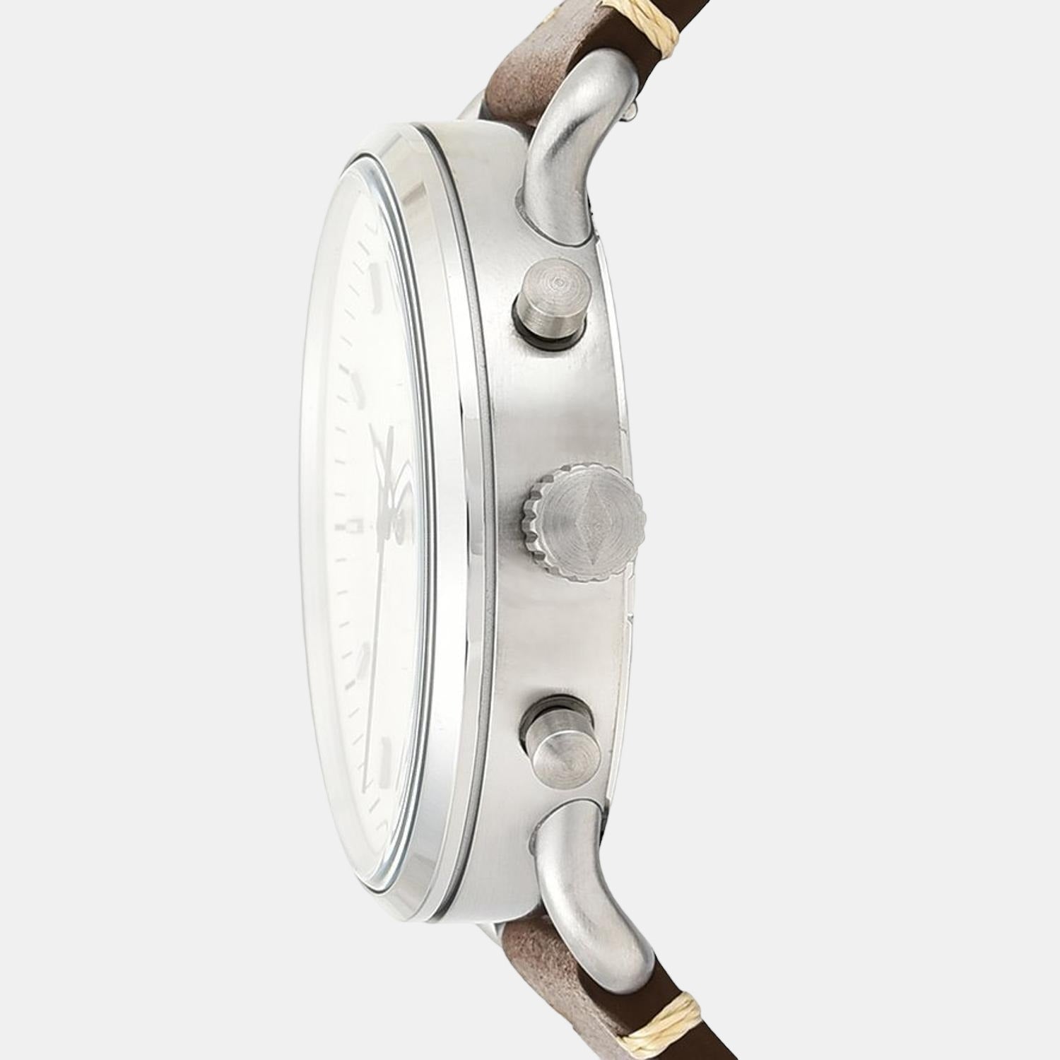 Fossil Commuter Men Quartz Cream Dial Chronograph Leather Watch FS5402 - view 2