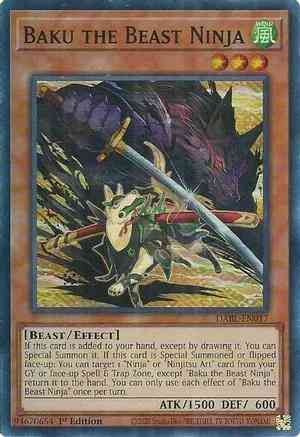 Yu-Gi-Oh! Baku the Beast Ninja - DABL-EN017 - Super Rare - 1st Edition