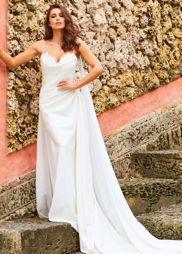 Jovani JB07139 Long Bridal Gown Lace Wedding Dress