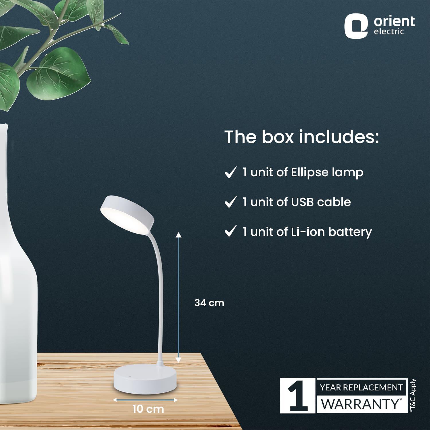 Orient Electric Ellipse Emergency Desk Lamp for Study - view 8
