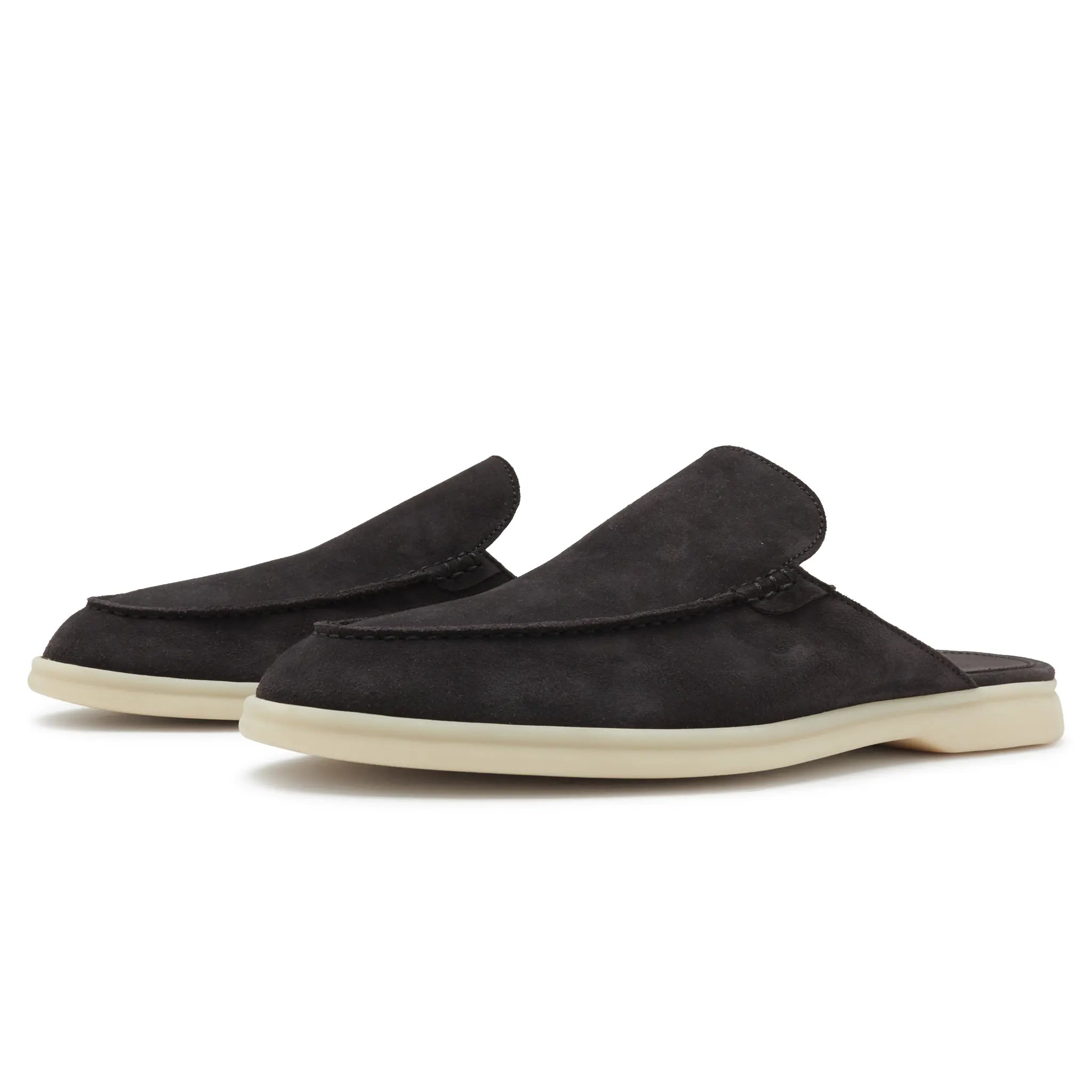 Loro Piana Babouche Walk Suede Ink Loafers - view 2
