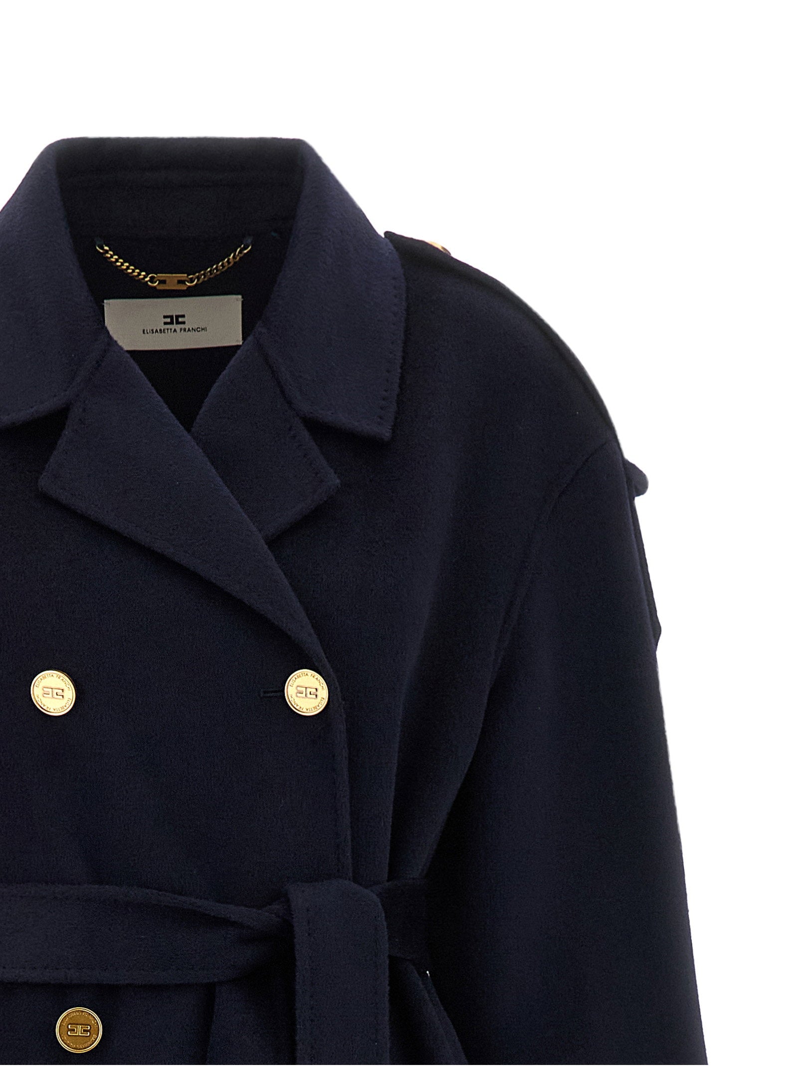 Elisabetta Franchi Double-breasted Belted Coat - view 3