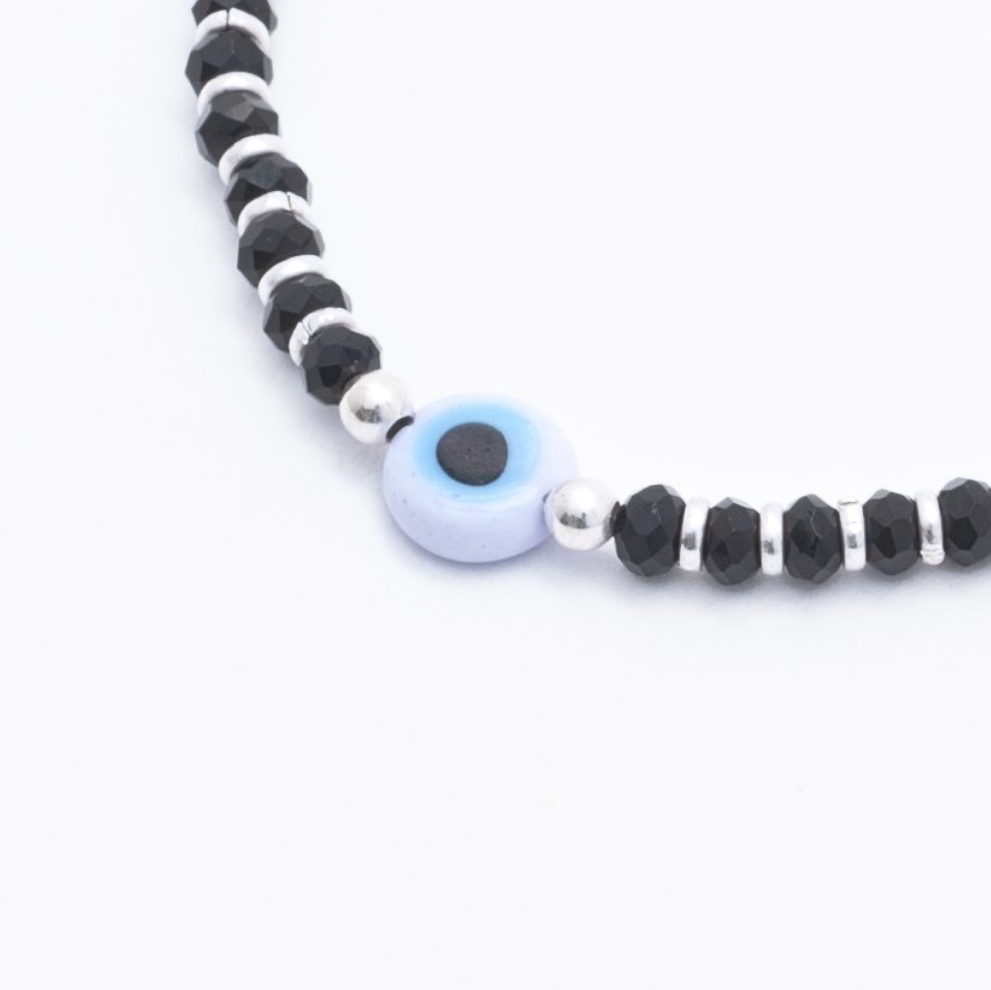 Prinjal Jewellers 4.Evil Eye Black Beads Silver Anklets for Women - view 2