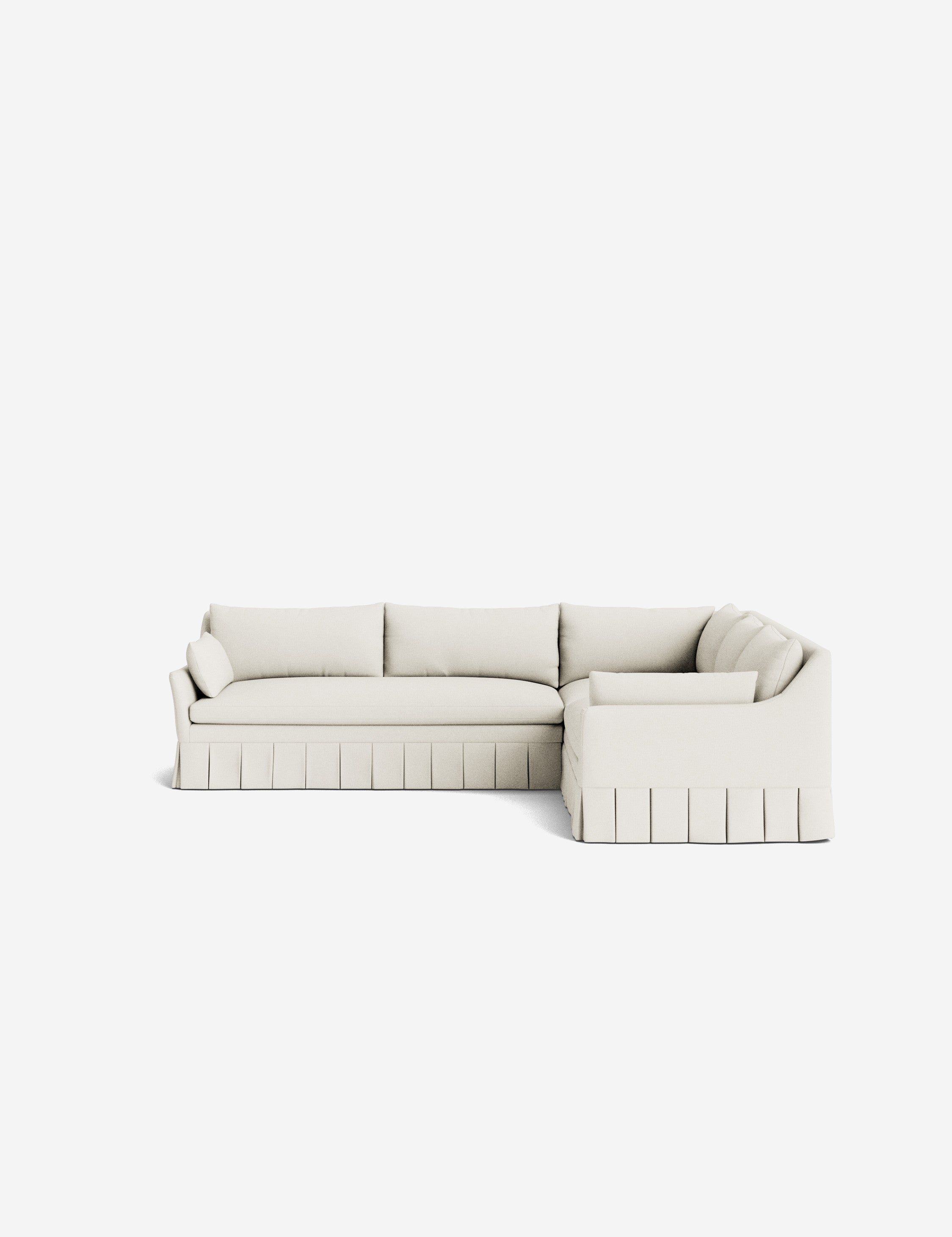 Lulu and Georgia Portola Luxe Depth Pleated Corner Sectional Sofa - view 164