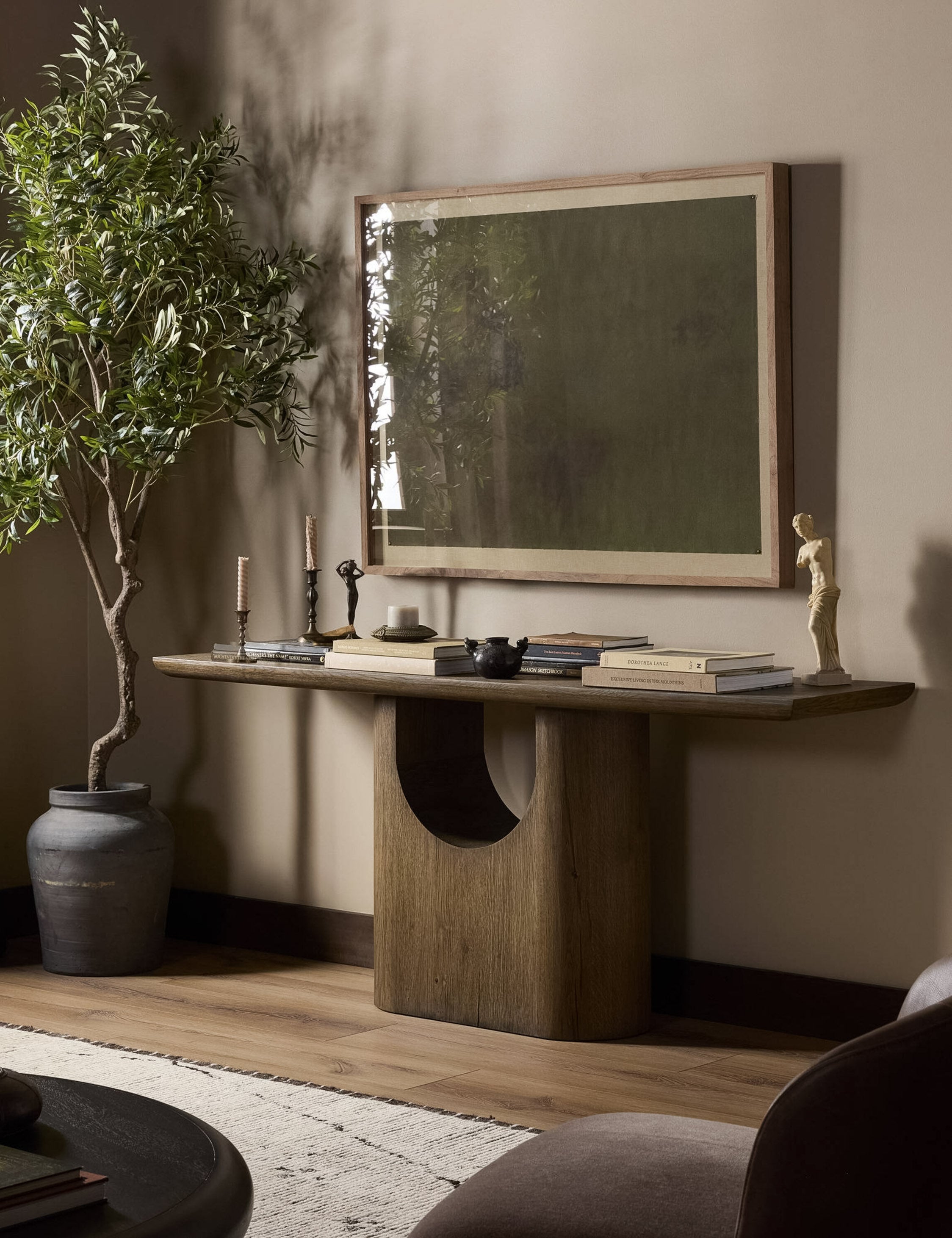 Lulu and Georgia Leda Console Table – Brown Oak - view 2