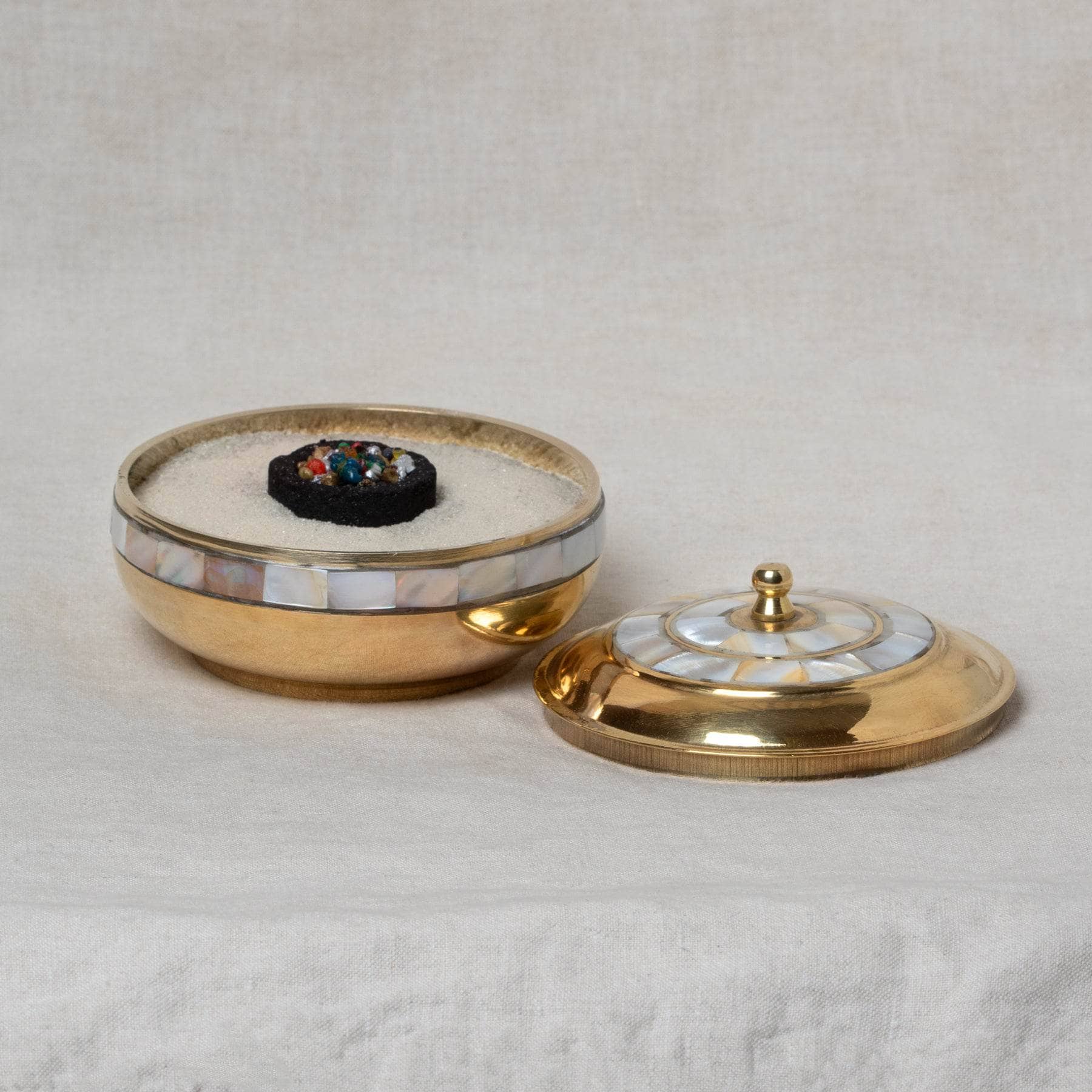 Tiny Rituals Brass Mother of Pearl Charcoal Burner Kit - view 2