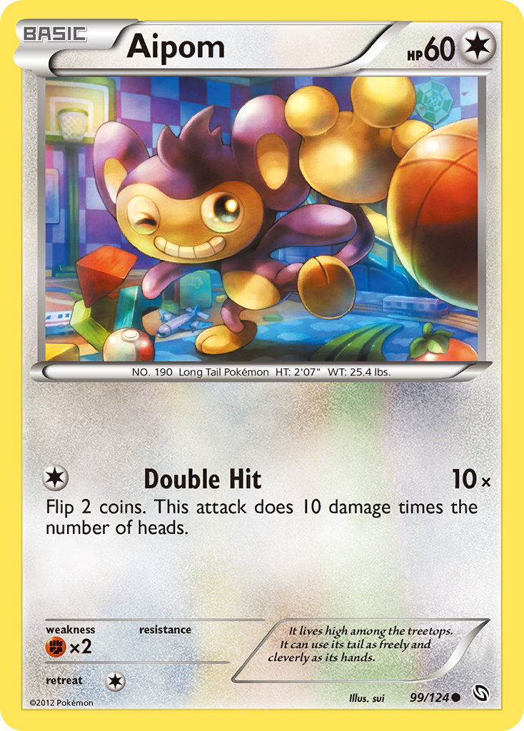 Common bw6-99 non-holo – Pokémon Aipom - 99/124 - Common [bw6-99] [Non-Holo] - Aipom - 99/124 - Common