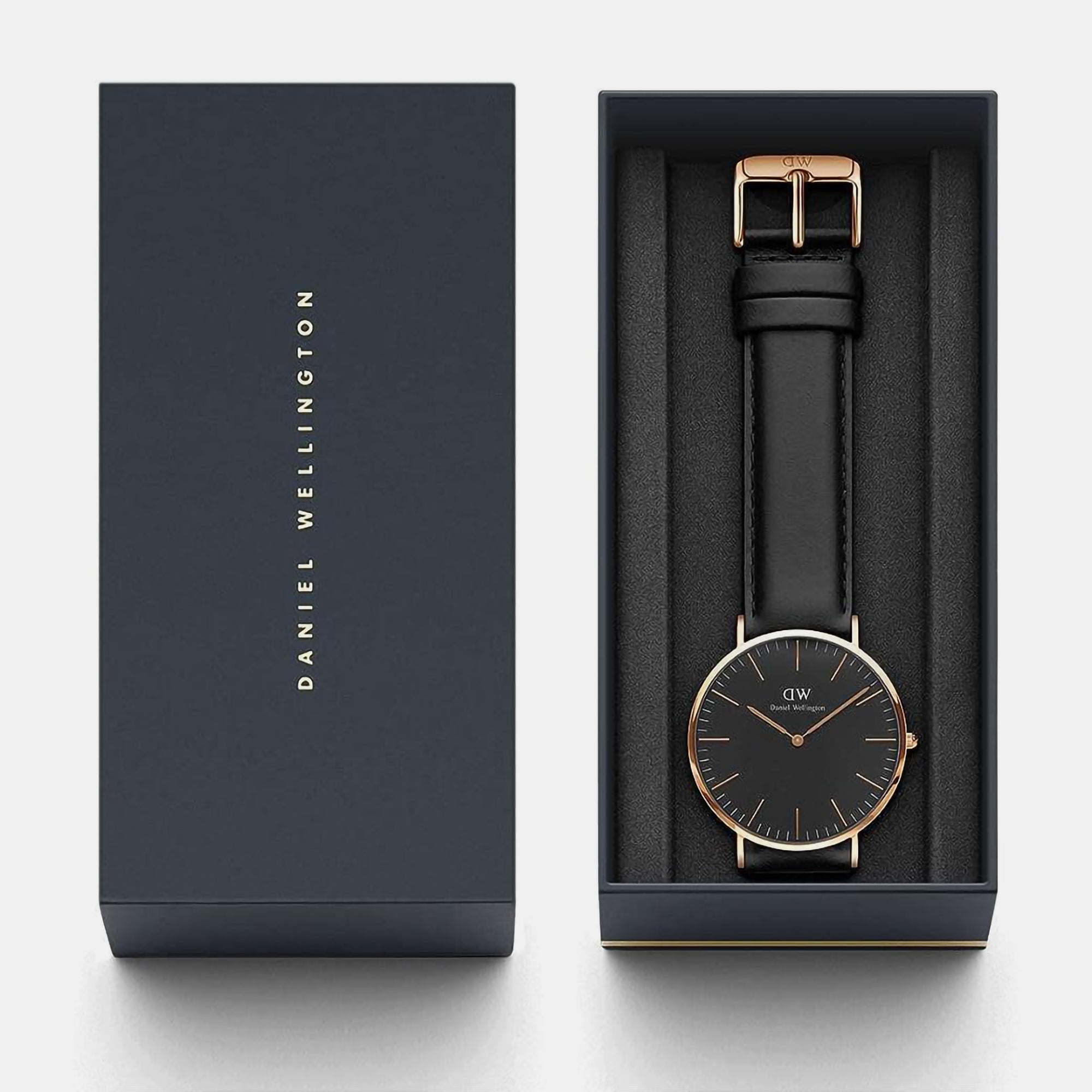 Daniel Wellington Classic Men Quartz Black Dial Analog Leather Watch DW00100127 - view 2