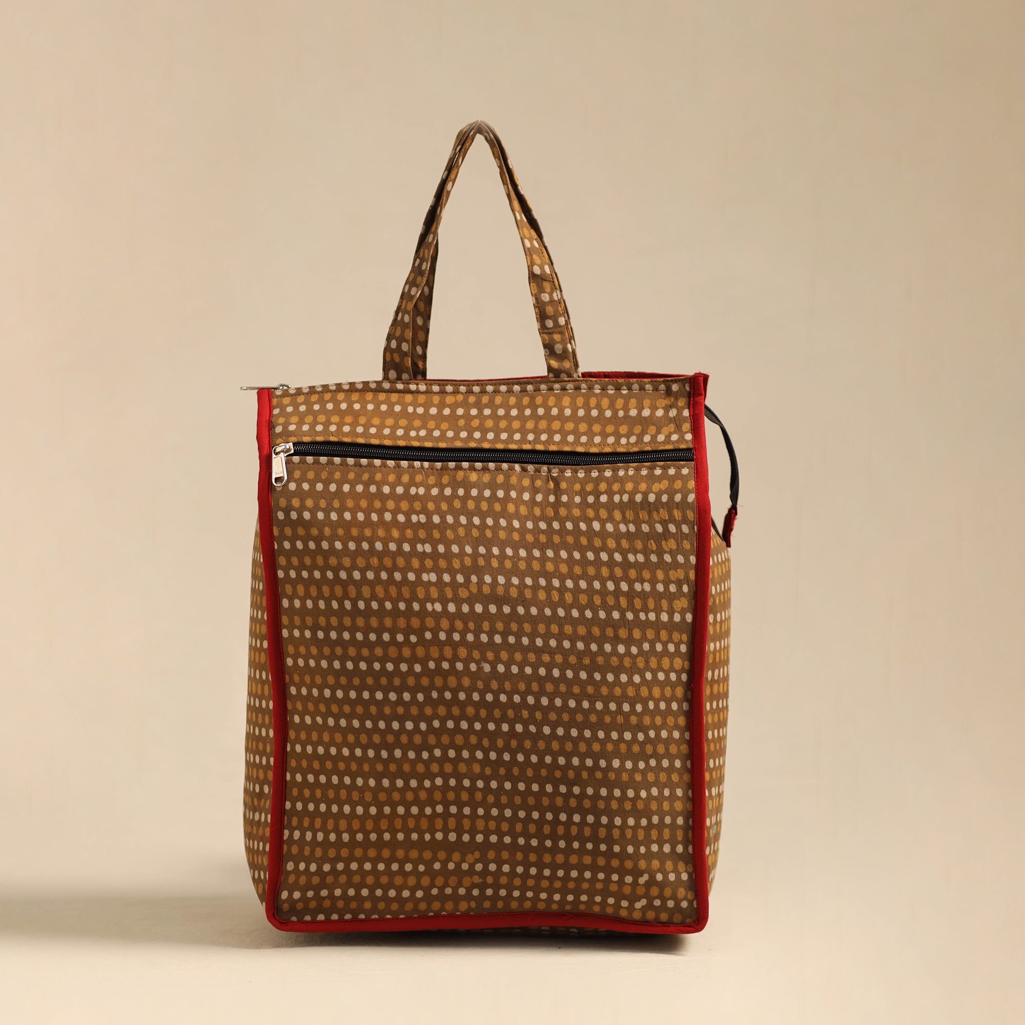 NOORI BAZAR Brown - Handcrafted Cotton Shopping Hand Bag 01