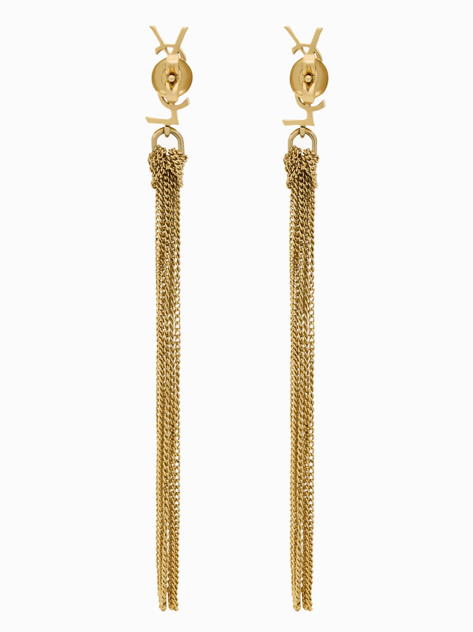 Saint Laurent Cassandre Earrings – 100% brass - view 2