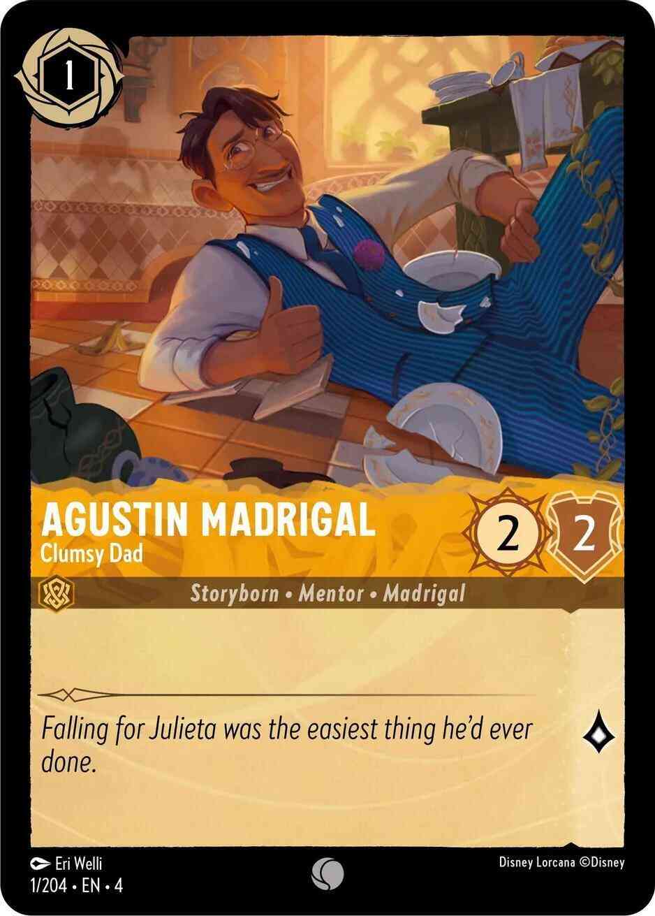 Return cold foil – Lorcana Agustin Madrigal - Clumsy Dad - 1/204 [Ursula's Return] [Cold Foil]