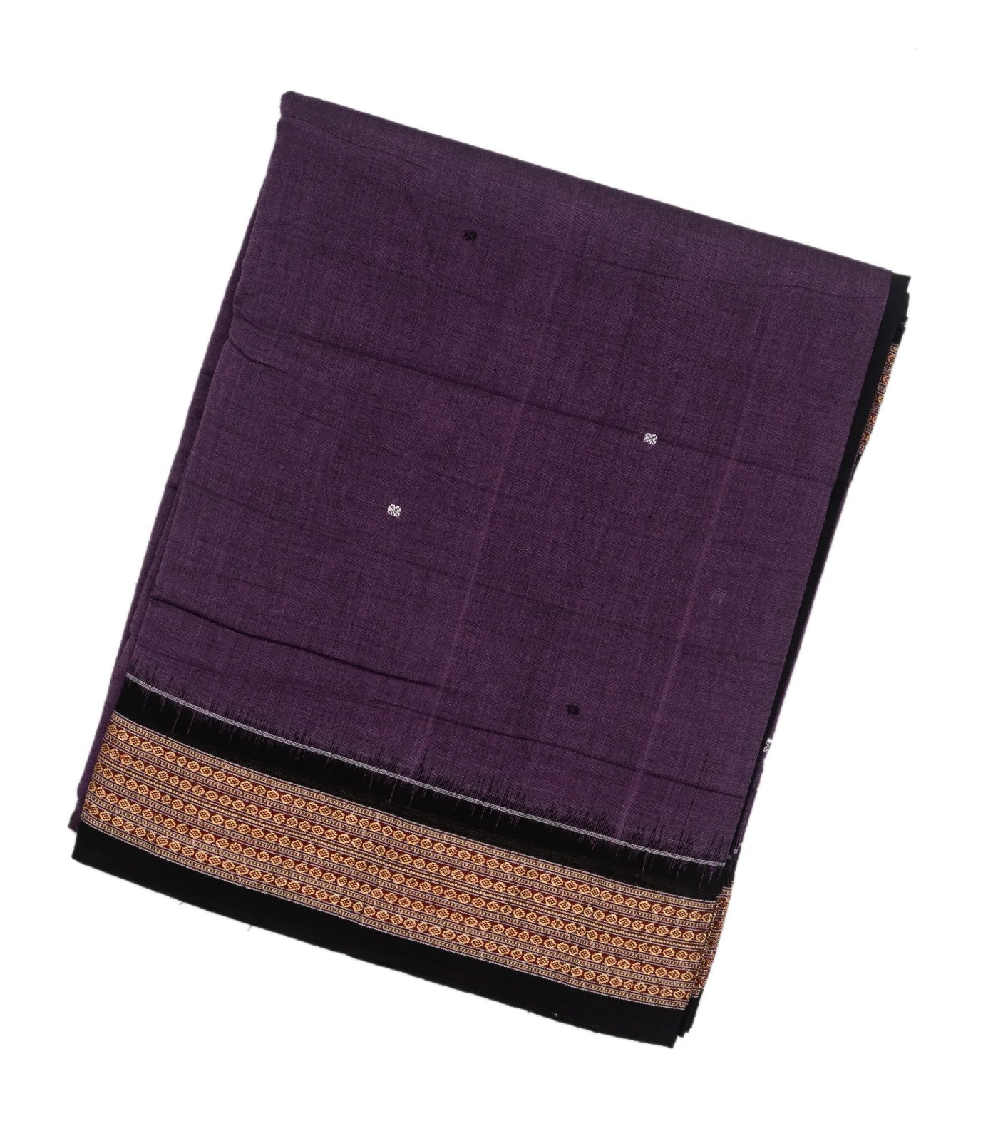 RmKV Lilac Handloom Orissa Cotton Saree With Button Motifs