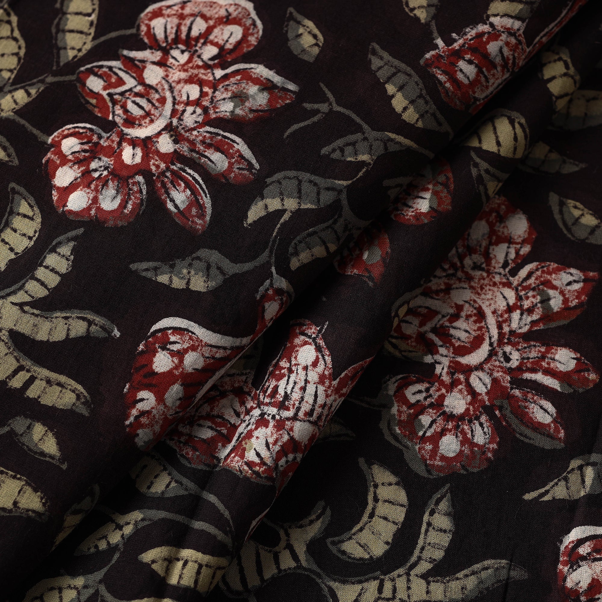 HAVELI CHRONICLES Black - Jahota Block Printed Cotton Fabric 12 - view 2