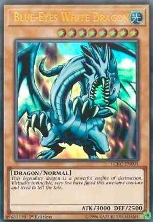 Yu-Gi-Oh! Blue-Eyes White Dragon (Version 1: Facing Right) - LCKC-EN001 - Ultra Rare - 1st Edition