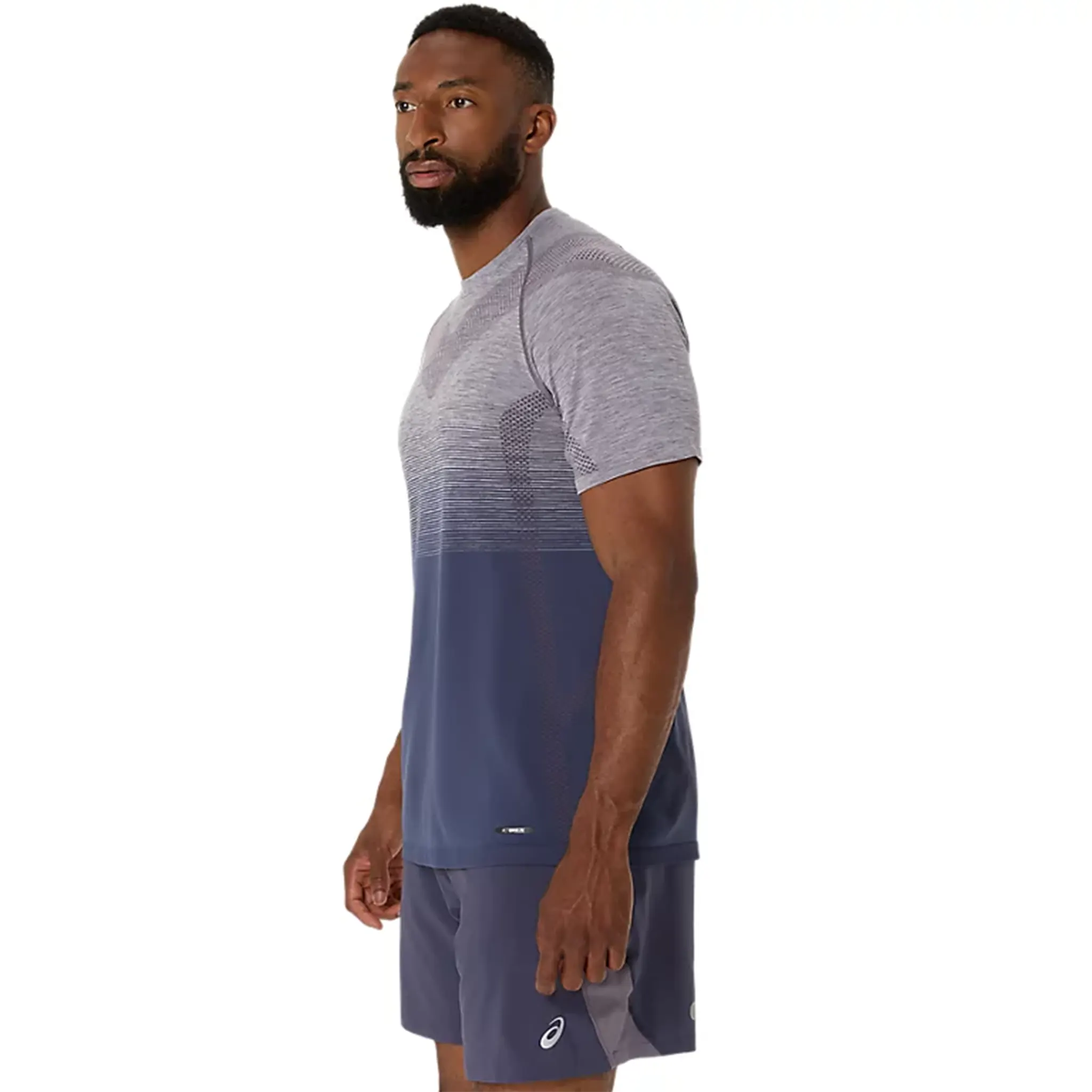 Asics Seamless Lavender Grey T Shirt - view 4