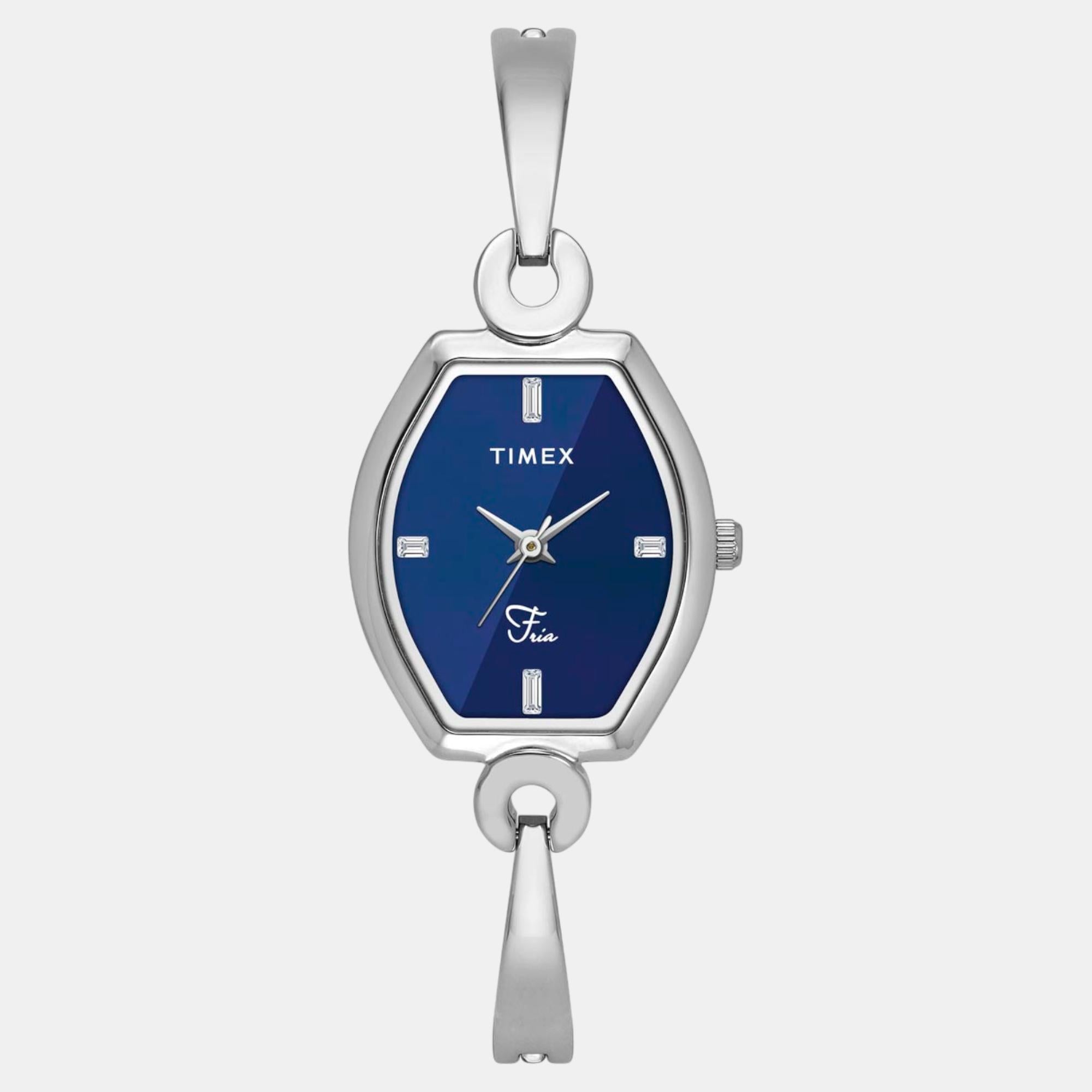 Timex Fria Women Quartz Blue Dial Analog Brass Watch TWEL19700