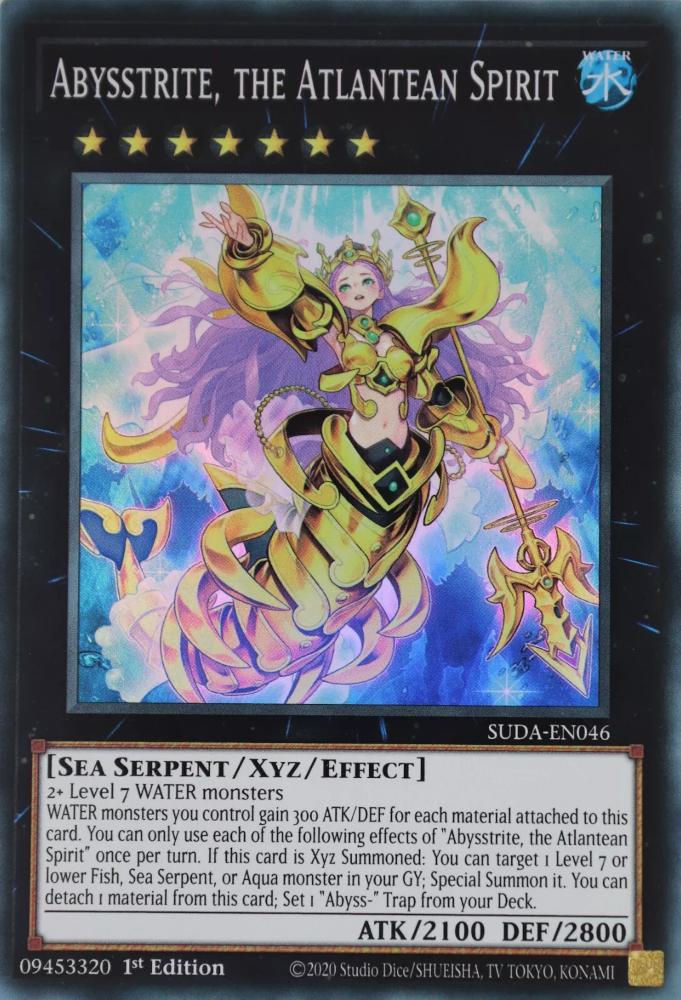 Abysstrite the atlantean – Yu-Gi-Oh! Abysstrite, the Atlantean Spirit - SUDA-EN046 - Super Rare - 1st Edition