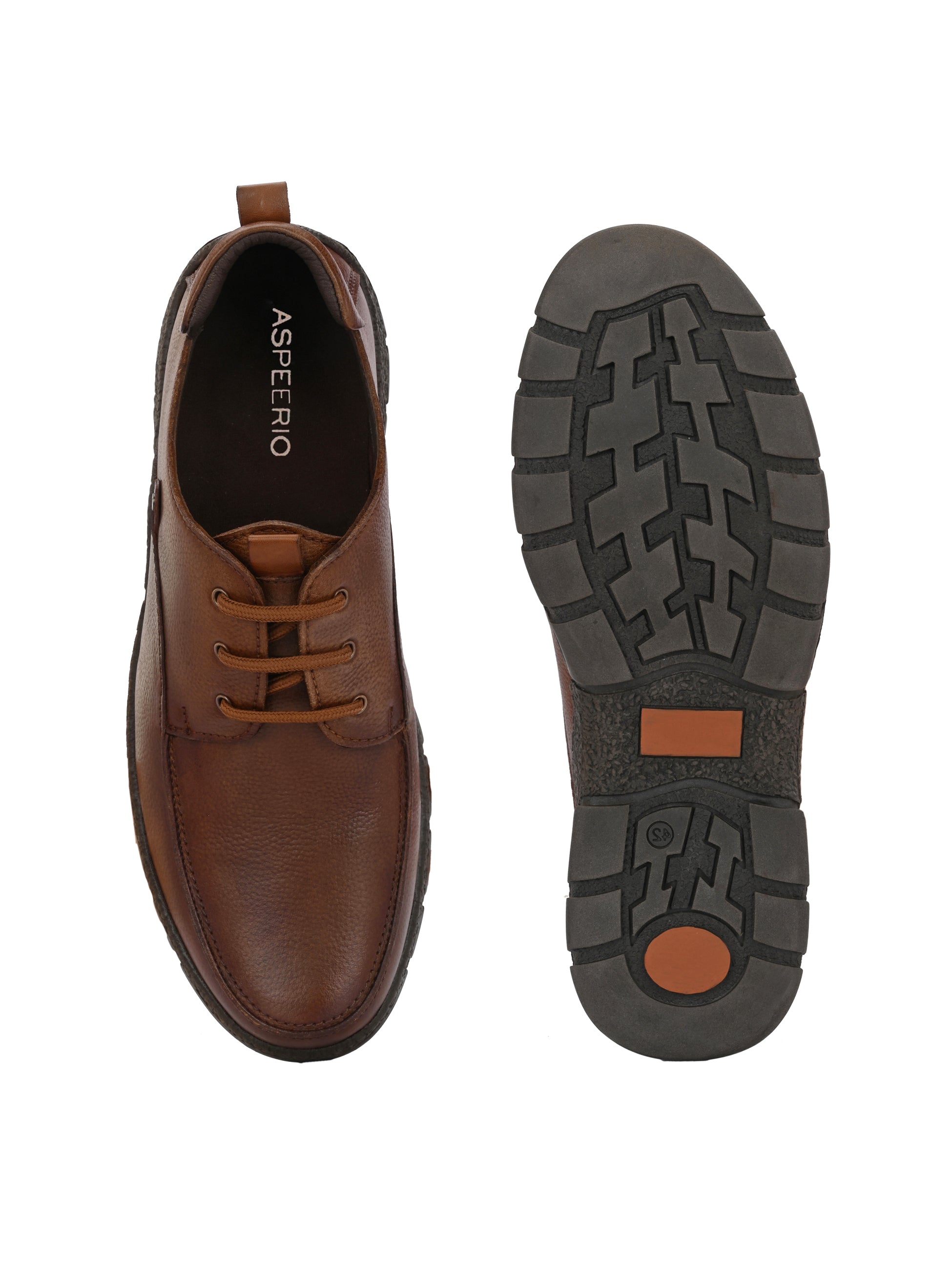 Mudtrail Lace-Up Shoes by Aspeerio – Brown - view 3