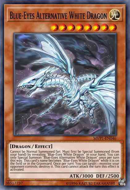 Yu-Gi-Oh! Blue-Eyes Alternative White Dragon - MVP1-ENS46 - Secret Rare - 1st Edition