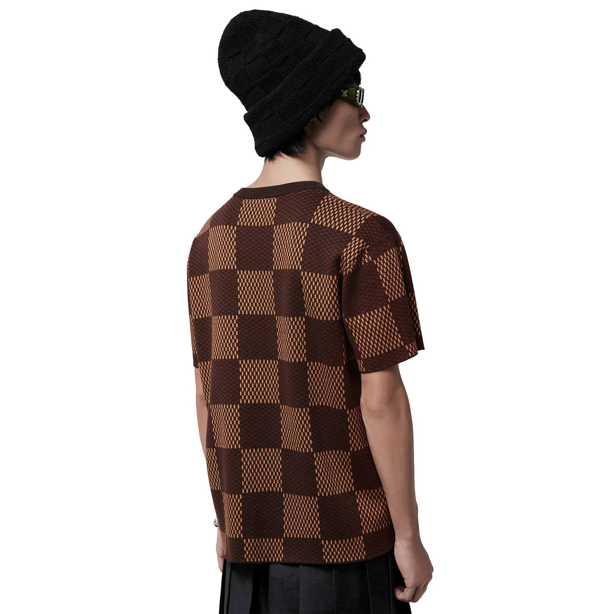 Louis Vuitton Damier LV Crystal Patch Brown T Shirt - view 2
