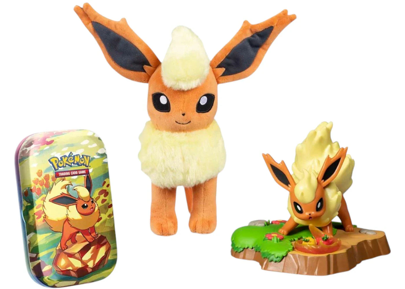 Scarlet violet prismatic – 2025 Pokémon Scarlet & Violet Prismatic Evolutions Flareon Plush, Figure & TCG Mini Tin Bundle