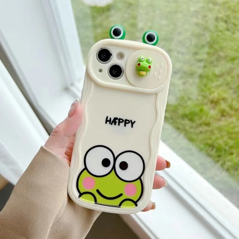 Peeperly Cute 3D Smiley Frog Slide Camera Lens Case - view 4