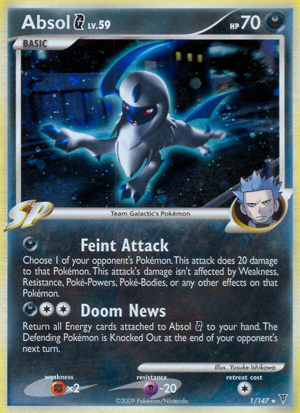 Rare holo pl3-1 – Pokémon Absol G - 1/147 - Rare Holo [pl3-1] [Holo] - Absol G - 1/147 - Rare Holo