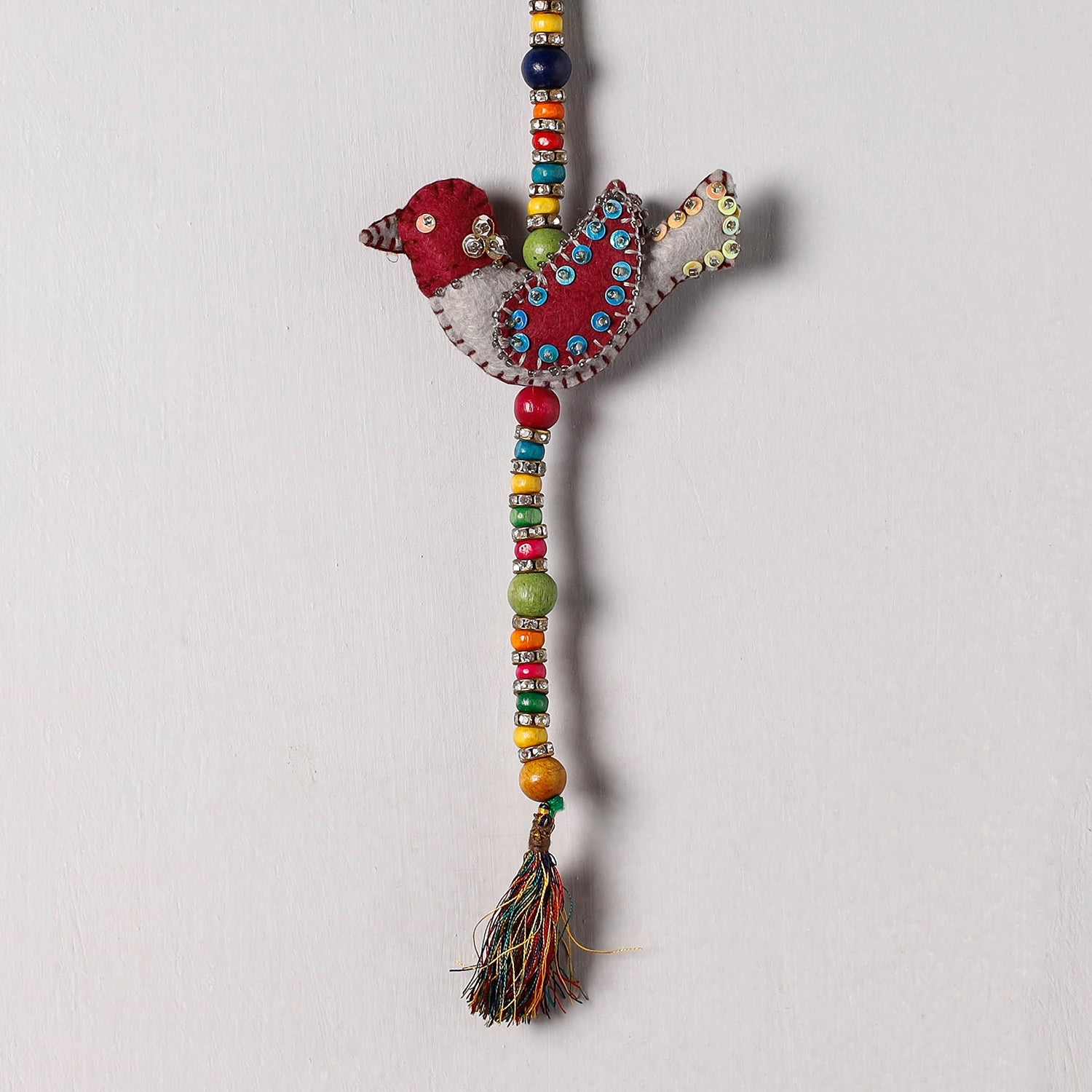 WITH LOVE BY KANIKA Bird - Handmade Felt & Beadwork Wall Hanging - view 2