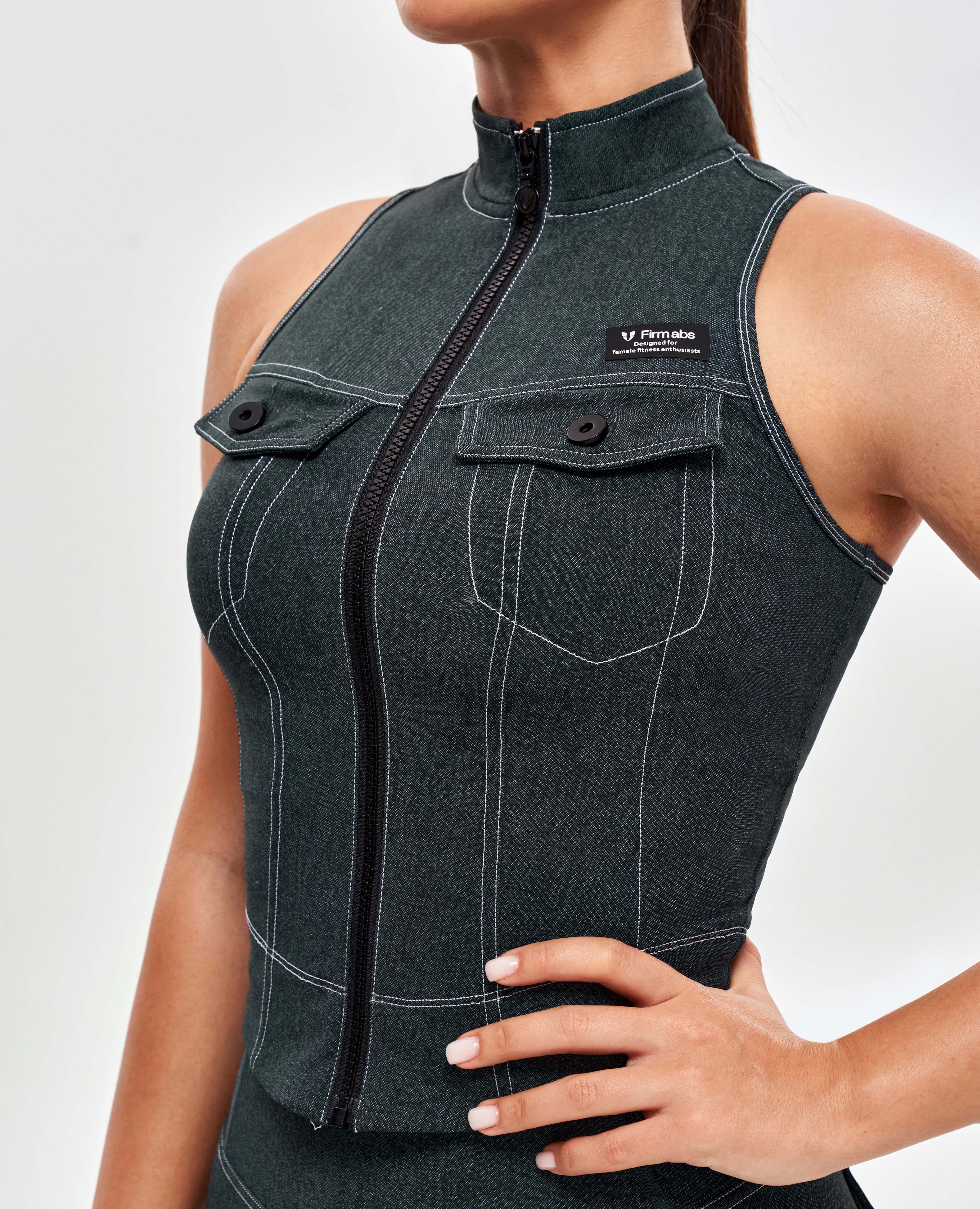 FIRMABS Army Abs Tank - Denim Green - view 4