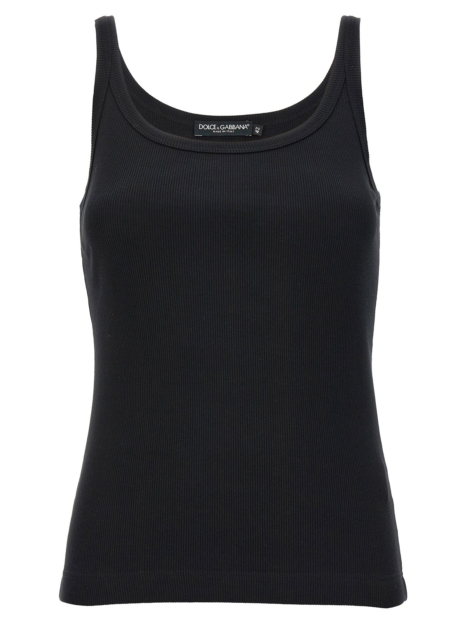 Dolce & Gabbana Ribbed Tank Top – 100% cotton