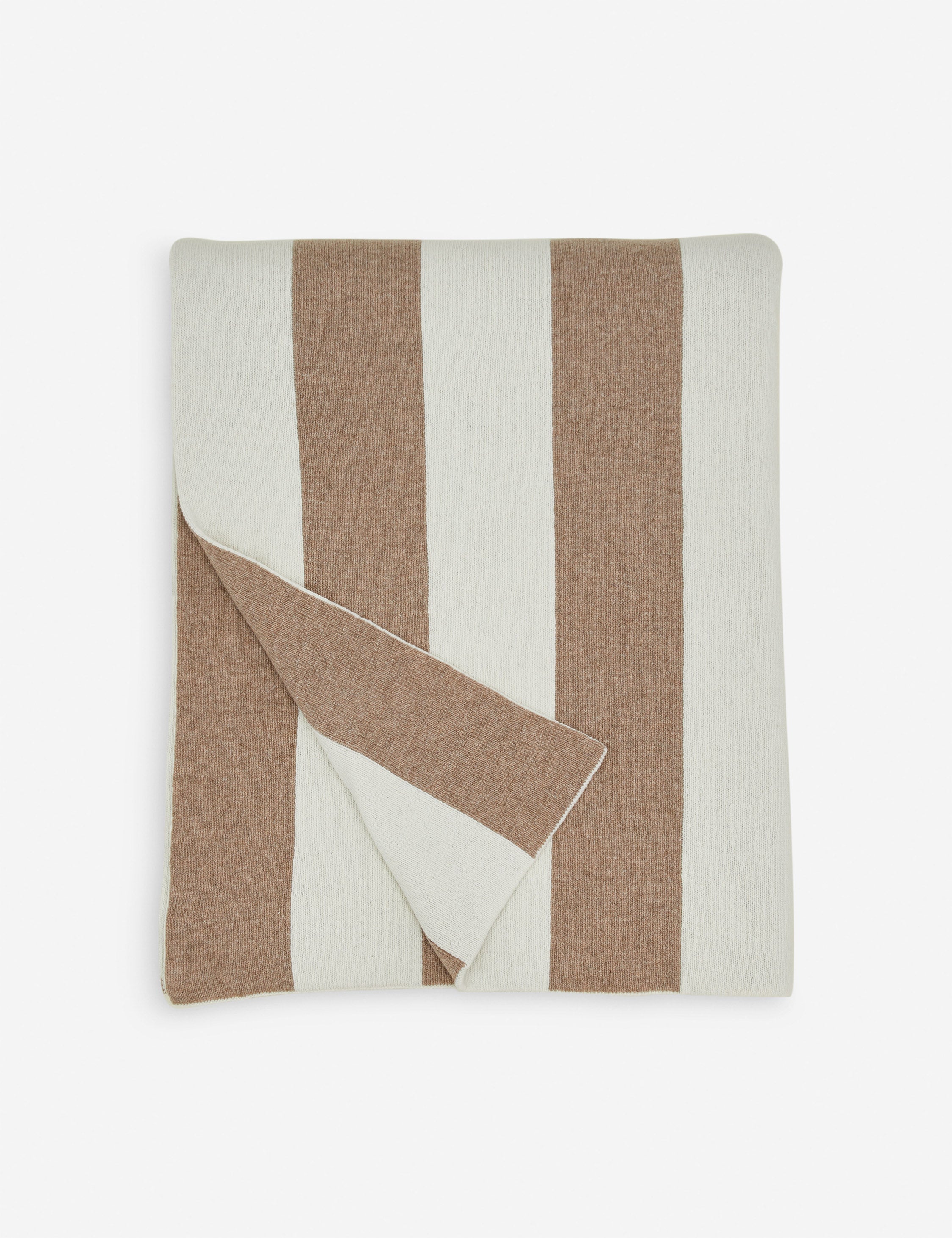Lulu and Georgia Simple Striped Wool Throw by Hawkins New York