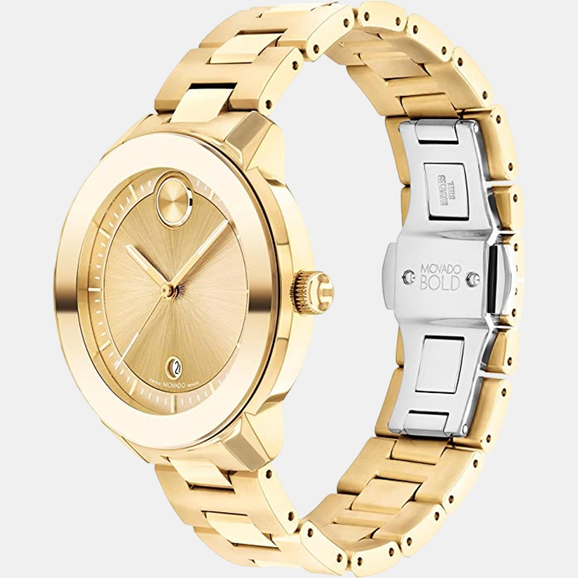 Movado Bold Women Quartz Gold Dial Analog Stainless Steel Watch 3600871 - view 2