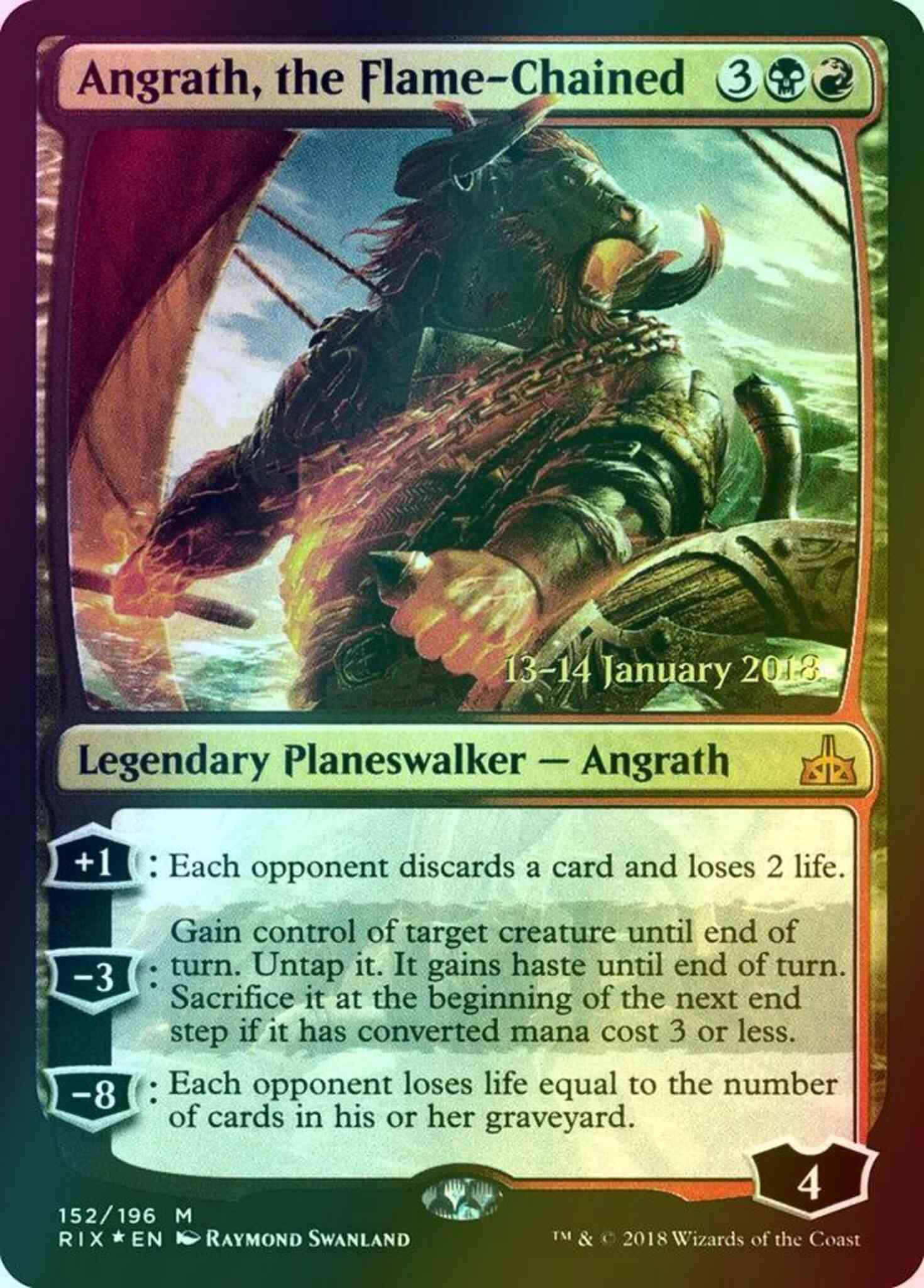 Angrath the flame-chained – Magic Angrath, the Flame-Chained [152s] [Rivals of Ixalan Promos] [Foil]