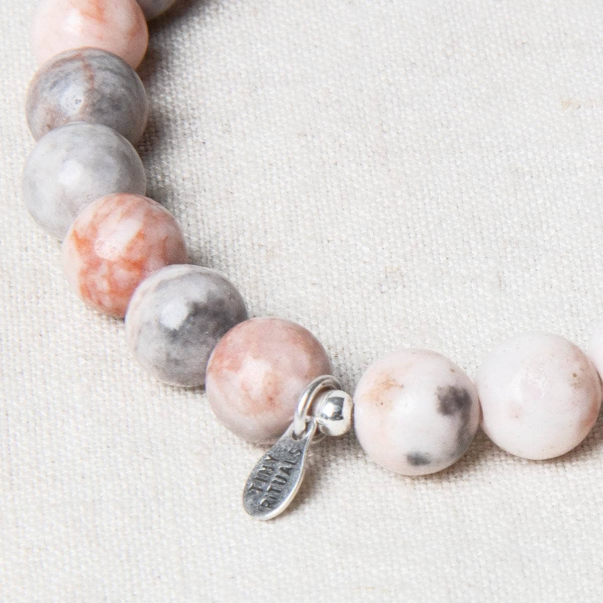 Tiny Rituals Pink Zebra Jasper Energy Bracelet 8mm - view 4