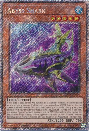 Yu-Gi-Oh! Abyss Shark - RA03-EN030 - Platinum Secret Rare - 1st Edition