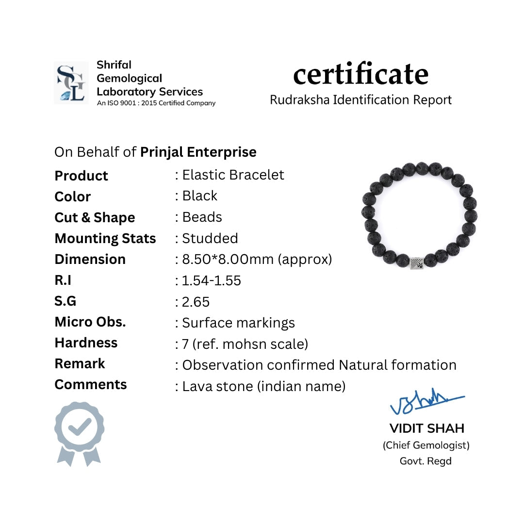 Prinjal Jewellers Lava Stone Bracelet - view 7