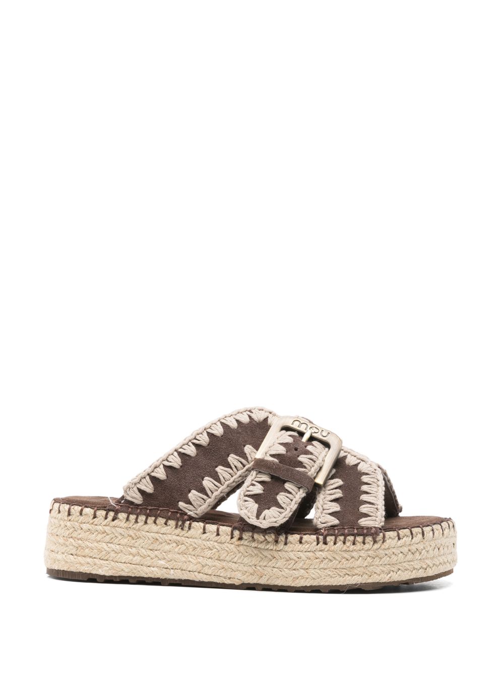 Mou Jute platform sandals – Calf Suede 100 %