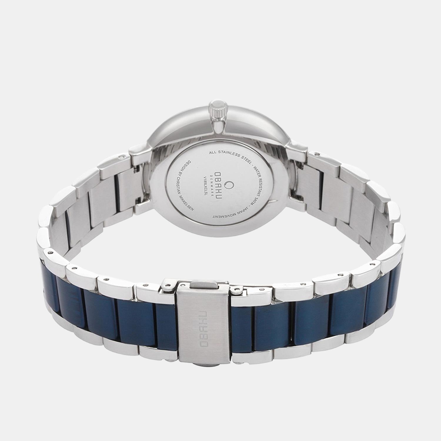 Obaku Glad Women Quartz Mother Of Pearl Dial Analog Stainless Steel Watch V189LXCLSL - view 2
